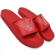 Klapki i japonki męskie - Emporio Armani klapki męskie czerwone basenowe XVPS04-XN747-S449 41 - miniaturka - grafika 1