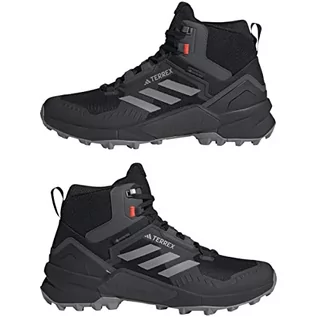 Buty trekkingowe damskie - adidas Terrex Swift R3 Mid GTX, Sneaker Mężczyźni, Core Black Grey Three Solar Red, 46 EU - grafika 1