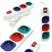 Przedłużacze i rozgałęźniki - HBF Listwa Zasilająca 3 Gniazd Włącznik 5M - miniaturka - grafika 1