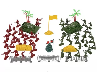 Duży Zestaw Militarny Wojskowy Żołnierze Czołgi - Figurki dla dzieci - miniaturka - grafika 1