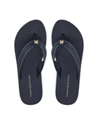 Klapki i japonki damskie - Tommy Hilfiger Japonki Hilfiger Webbing Beach Sandal FW0FW08515 Granatowy - miniaturka - grafika 1
