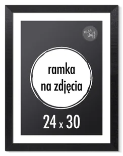 RAMKA NA ZDJĘCIA 24x30 cm ramki 30x24 czarna drewniana sosna - Ramki na zdjęcia - miniaturka - grafika 1