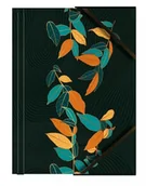 Teczki i skoroszyty - Teczka A4 kartonowa z gumką narożną liście (6szt) - miniaturka - grafika 1