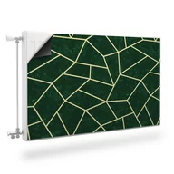 Dekoracje domu - Mata Magnetyczna Na Kaloryfer Zielony MARMUR Wzór Geometryczny 120cm x 60cm - miniaturka - grafika 1