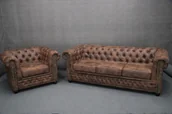 Komplety wypoczynkowe - Wypoczynek Chesterfield Gobi Sofa Kanapa I Fotel B 4741 - miniaturka - grafika 1