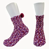 Skarpetki damskie - TEMU 1 Para Damskich Puszystych Skarpet - Pastelowe Wzory Babeczek i Kropek, Miękkie Plusze na Zimowy w Kolorach Różowym/Niebieskim Żółtym/, - miniaturka - grafika 1