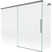 Parawany nawannowe - Mexen Rox L parawan nawannowy 2-skrzydłowy rozsuwany 190 + 80 x 150 cm, transparent, gun metal - 8C9L-190-080-95-00 - miniaturka - grafika 1