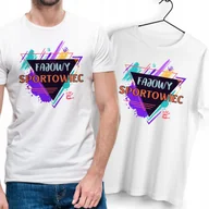 Koszulki męskie - T-Shirt Dla Sportowca biały Na Prezent z Dowolnym Nadrukiem Zdjęciem Gift - miniaturka - grafika 1