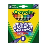 Przybory szkolne - Crayola Zmywalne Kredki Woskowe 8 Kolorów - miniaturka - grafika 1