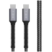 Kable USB - Fixed Kabel Armor Cable USB-C / USB-C PD 240W, 2 m, szary - miniaturka - grafika 1