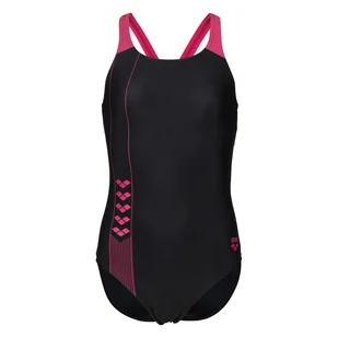 Dziecięcy Strój kąpielowy ARENA G LINEAR SERIGRAPHY JR SWIM PRO ONE PIECE 004735/590 – Czarny - Stroje kąpielowe - miniaturka - grafika 1