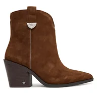 Botki damskie - Kowbojki Pepe Jeans Gina City W PLS500013 Brązowy - miniaturka - grafika 1