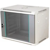 Szafy rack - Alantec-Szafa wisząca 19" 18U 450mm d.szklane szary - miniaturka - grafika 1