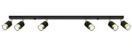 Lampy sufitowe - Czarno-złoty sześciopunktowy plafon L7-W61 - miniaturka - grafika 1