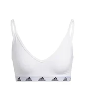Biustonosze - adidas Damski biustonosz sportowy Evydy Cotton B, biały, XXL - miniaturka - grafika 1