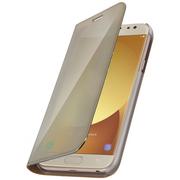 Etui i futerały do telefonów - Etui z klapką, lustrzane etui do Samsunga Galaxy J5 2017, stojące etui – złote - miniaturka - grafika 1