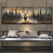 Rękodzieło - TEMU Zestaw do Malowania Diamentowego 5D DIY o Dużym Rozmiarze z Wzorem Mglistego Lasu i Kwiatów Śliwy, Bezramkowy Zestaw Dekoracyjny z Cyrkoniami, - miniaturka - grafika 1