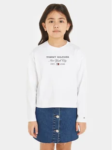 Tommy Hilfiger Bluzka KG0KG07643 M Biały Regular Fit - Bluzki damskie - miniaturka - grafika 1
