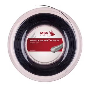 Naciąg do rakiety tenisowej MSV Focus Hex Plus 25 czarny szpula 200 m. 1.30 mm. - Tenis ziemny - miniaturka - grafika 1