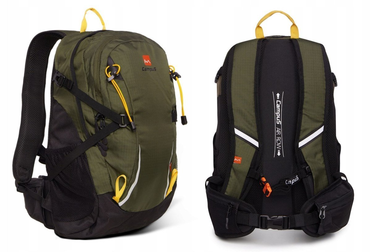 LEKKI PLECAK SPORTOWY CAMPUS MULLACO 30L WENTYLOWANE PLECY OLIWKA