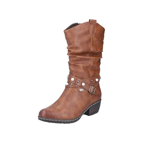 Rieker Damskie 93776 Półdługie kozaki, brązowe, 40 EU, brązowy, 40 EU