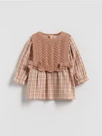 Spodenki dla niemowląt - Reserved - Sukienka z kamizelką - brązowy - miniaturka - grafika 1