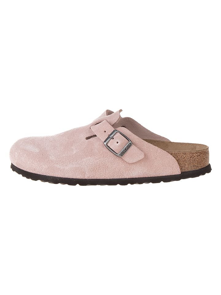 Birkenstock Skórzane chodaki w kolorze jasnoróżowym