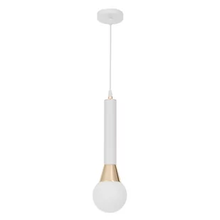 NOWOCZESNA LAMPA WISZĄCA BIAŁO-ZŁOTA FOLINO W1 - Lampy sufitowe - miniaturka - grafika 1