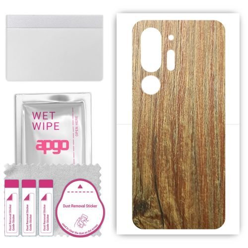 folia naklejka skórka strukturalna na TYŁ do HTC U24 Pro - Drewno Sosna Antyczna - apgo SKINS