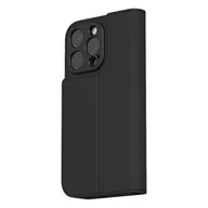 Etui i futerały do telefonów - Moshi Overture MagSafe - Skórzane etui 3w1 z klapką iPhone 16 Pro (Charcoal Black) - miniaturka - grafika 1