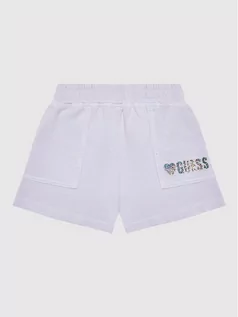 Spodnie i spodenki dla dziewczynek - Guess Szorty sportowe K2GQ11 KB4O0 Fioletowy Regular Fit - grafika 1