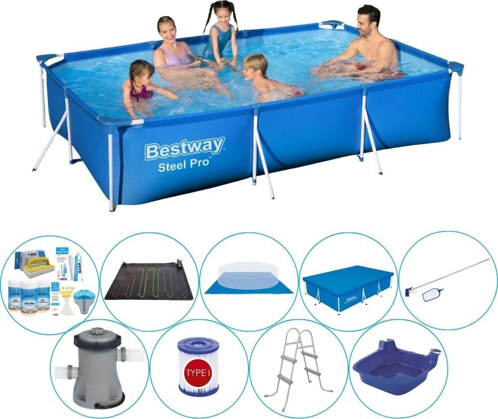 Bestway Steel Pro 300x201x66 cm Prostokątny - Basen z akcesoriami