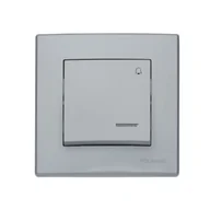 Wyłączniki światła i elektryczne - Przycisk dzwonek z podświetleniem milano popiel - miniaturka - grafika 1