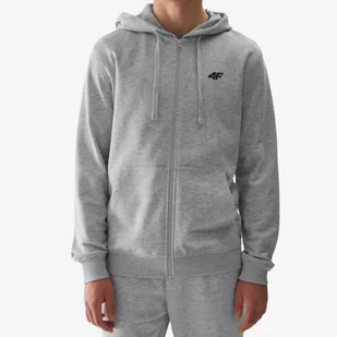 Bluza Dresowa 4F Męska Rozpinana z Kapturem Szara 24TSWSM0951-27M - Bluzy sportowe męskie - miniaturka - grafika 1