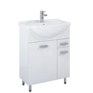 Szafki łazienkowe - Szafka Iga 65 2D 1S White HG NN Elita - miniaturka - grafika 1