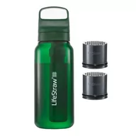 Butelki filtrujące - LifeStraw Go 2.0 Zielona butelka filtrująca 1L z dodatkowymi wkładami - miniaturka - grafika 1