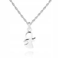 Biżuteria dla dzieci - 925 Srebrny łańcuszek 50cm ANIOŁEK DEDYKACJA S1Z49 - miniaturka - grafika 1