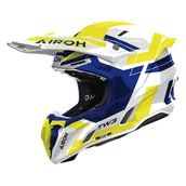 Kaski motocyklowe - Kask Cross Airoh Twist 3 Dynasty (2026) Niebieski/Żółty PołyskXL - miniaturka - grafika 1