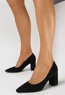 Czółenka - Czarne Czółenka na Słupku Ovetta - miniaturka - grafika 1