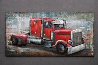Obrazy i zdjęcia na płótnie - Obraz 3D Metal Art Dekoracja Truck B 6553 - miniaturka - grafika 1