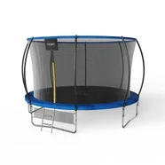 Trampolina ogrodowa 12FT 366cm + drabinka + siatka na obuwie, niebieska - Fuunky