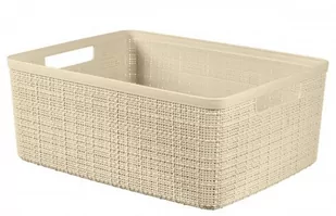 Żółty koszyk Curver Jute, 12 l - Kosze wiklinowe - miniaturka - grafika 1