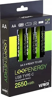 Verico Verico LoopEnergy Li-Ion Akku AA2550, USB-C, 4er Pack retail - Baterie i akcesoria - miniaturka - grafika 1