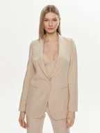 Marynarki i żakiety damskie - Kontatto Marynarka CO900 Beżowy Regular Fit - miniaturka - grafika 1