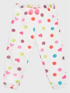 Spodnie i spodenki dla dziewczynek - Zippy Spodnie dresowe 228-6910ZT Biały Regular Fit - grafika 1