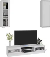 Meblościanki - Elior Biała meblościanka do salonu - Rimero - miniaturka - grafika 1