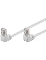 Patchcordy - Kabel Lan Patchcord Cat 5E F/utp 2x90 Biały 3m - miniaturka - grafika 1