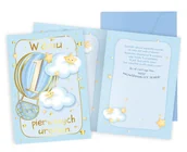 Kartki okolicznościowe i zaproszenia - Kukartka Karnet B6 PR Roczek niebieski balon - miniaturka - grafika 1