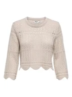 Swetry damskie - ONLY Sweter w kolorze kremowym - miniaturka - grafika 1