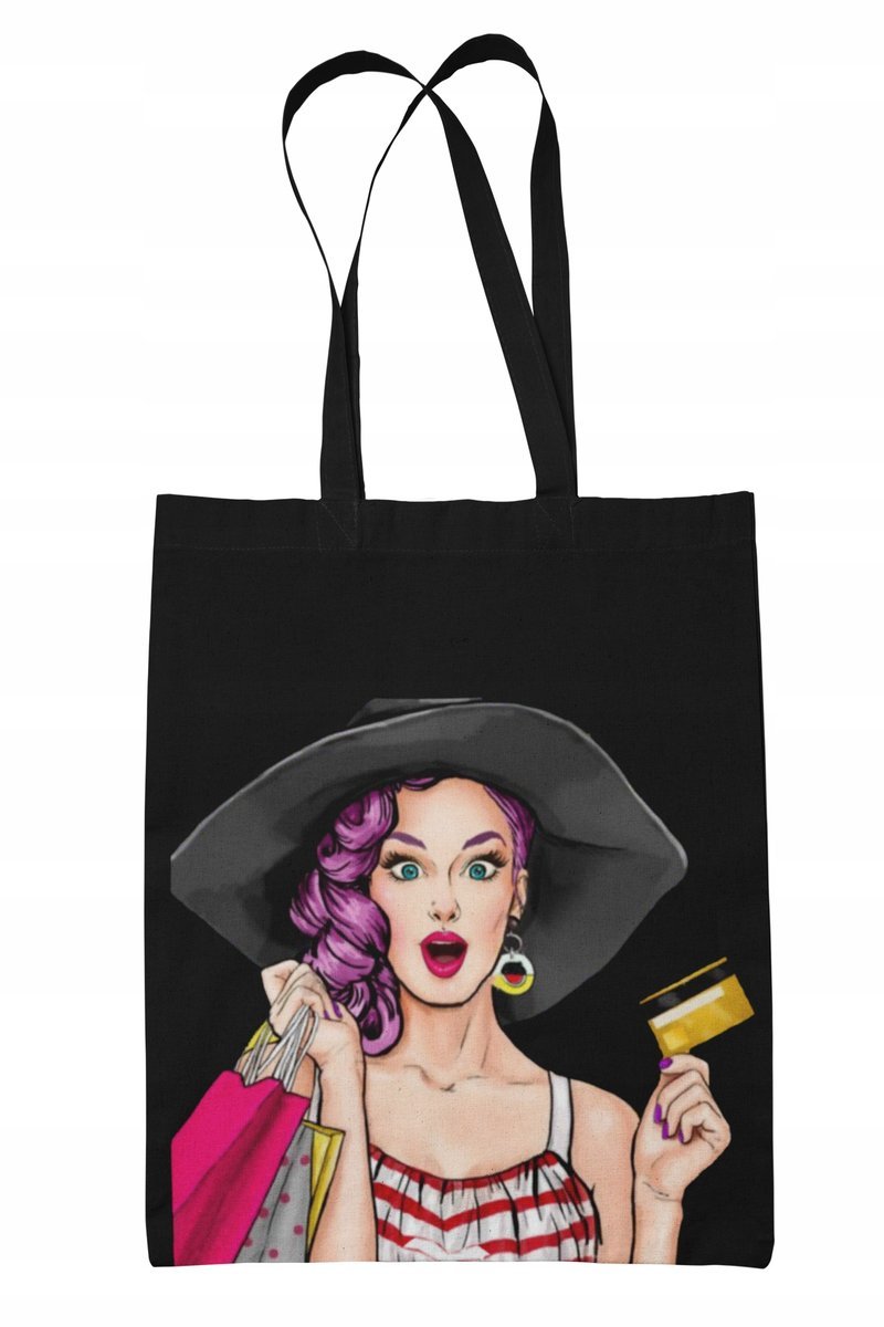 Torba Shopper-materiałowa-na ramie-pop art-prezent